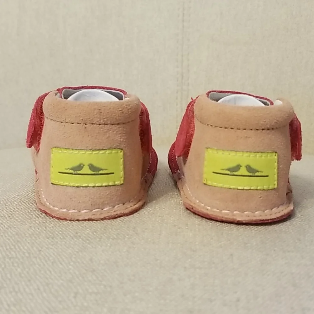 Pipit Toddler Flower Shoes in Apricot/Camel